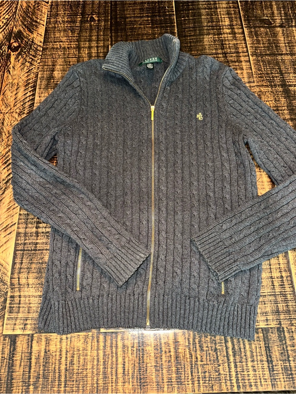 Lauren by Ralph Lauren size Medium Full Zip Sweater
